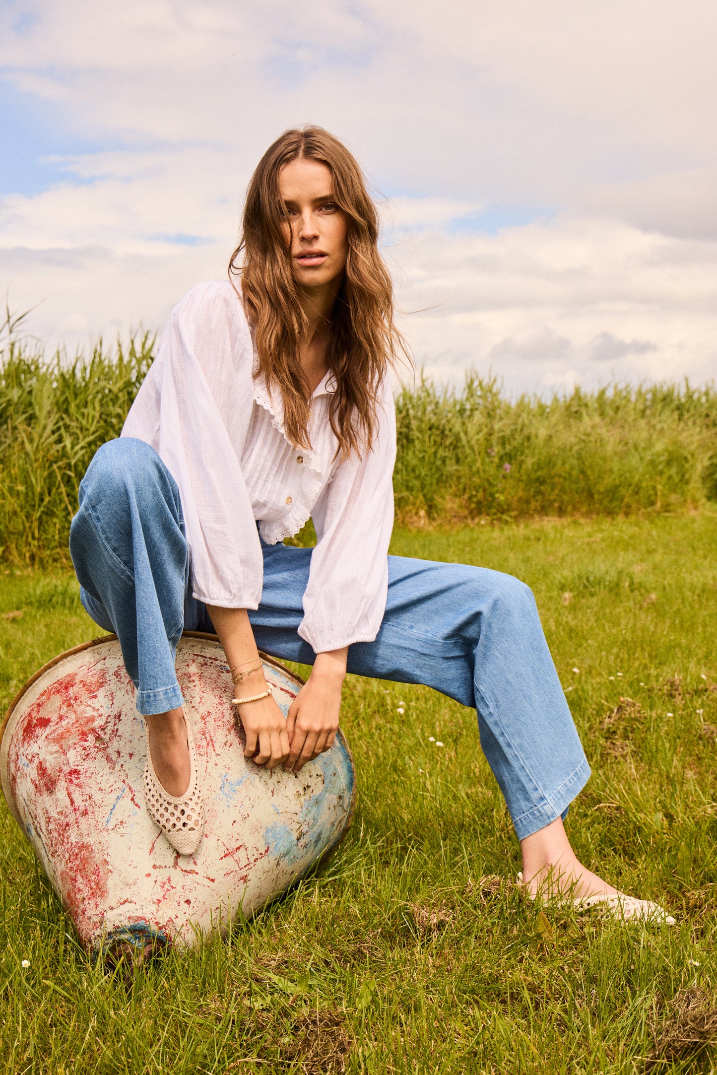 Atelier Reve blouse met kraag kant