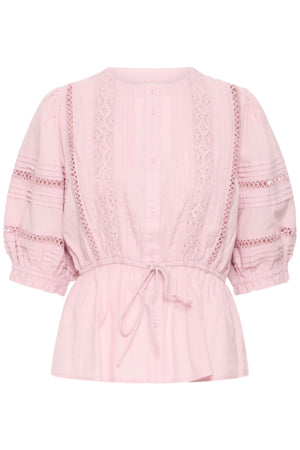 Roze blouse met kant – Atelier Reve - IRBELLA SH
