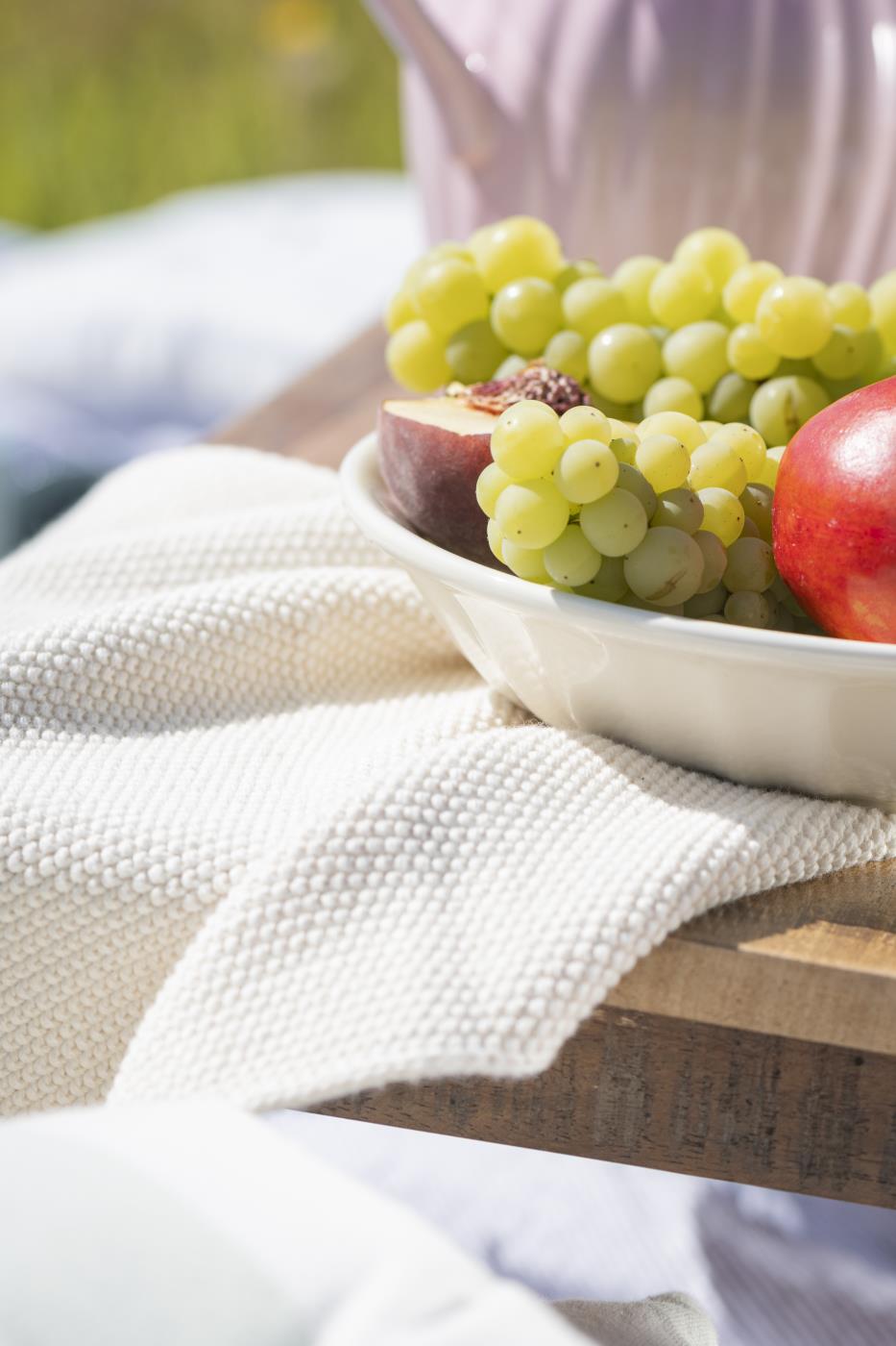 Gebreide handdoek IB Laursen latte