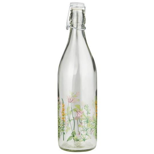 Fles met bloementjes
