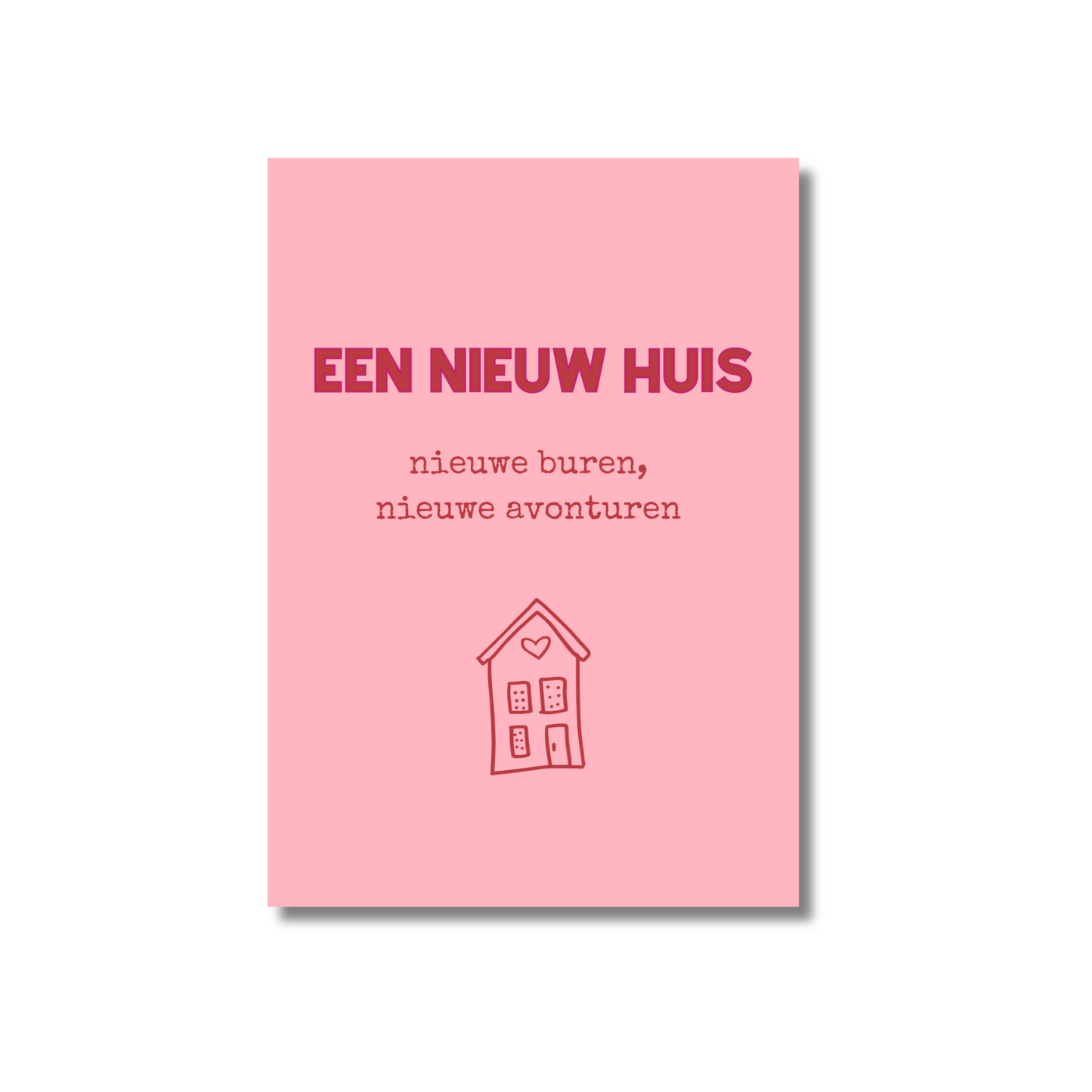 Postkaart nieuw huis