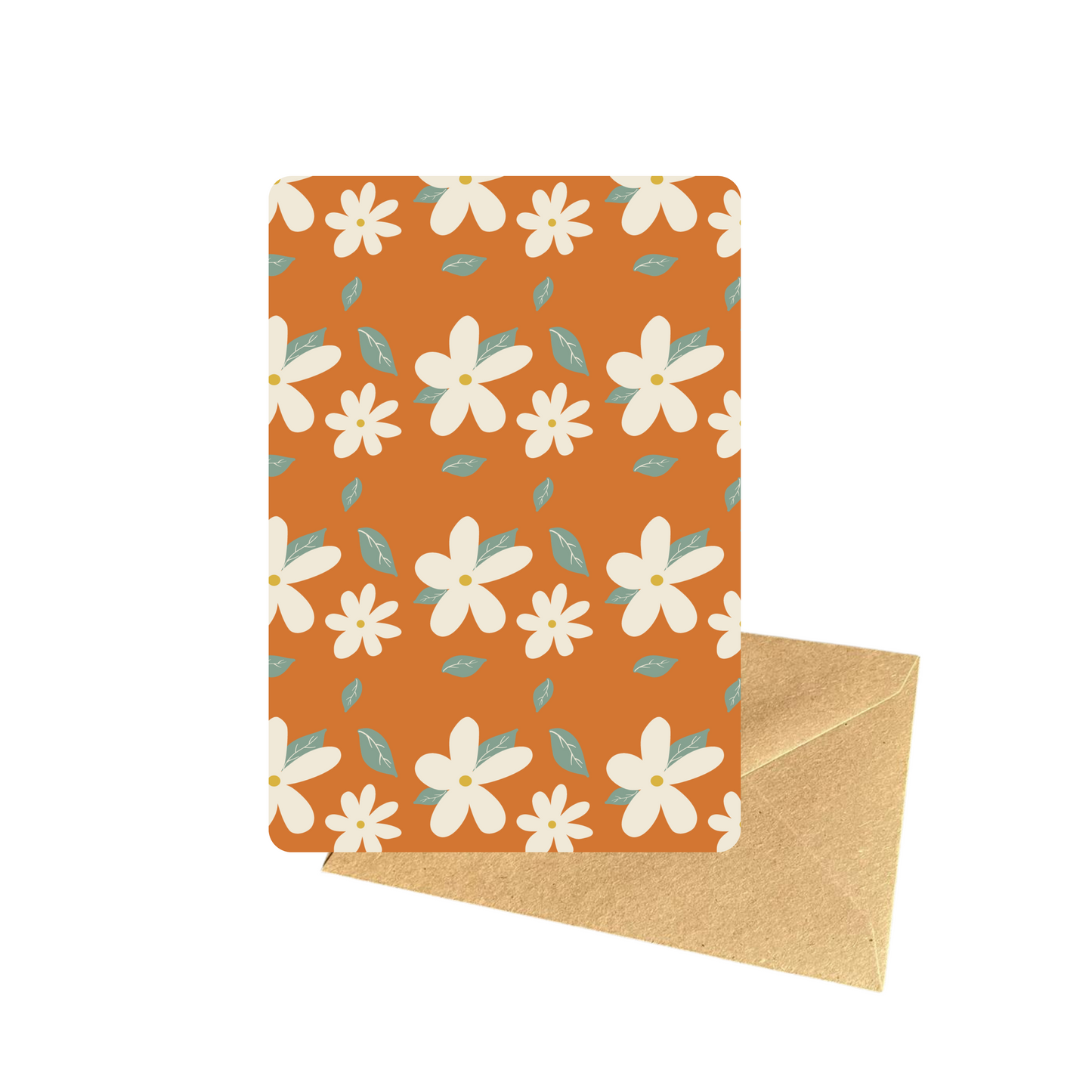 Kaart retro bloemen