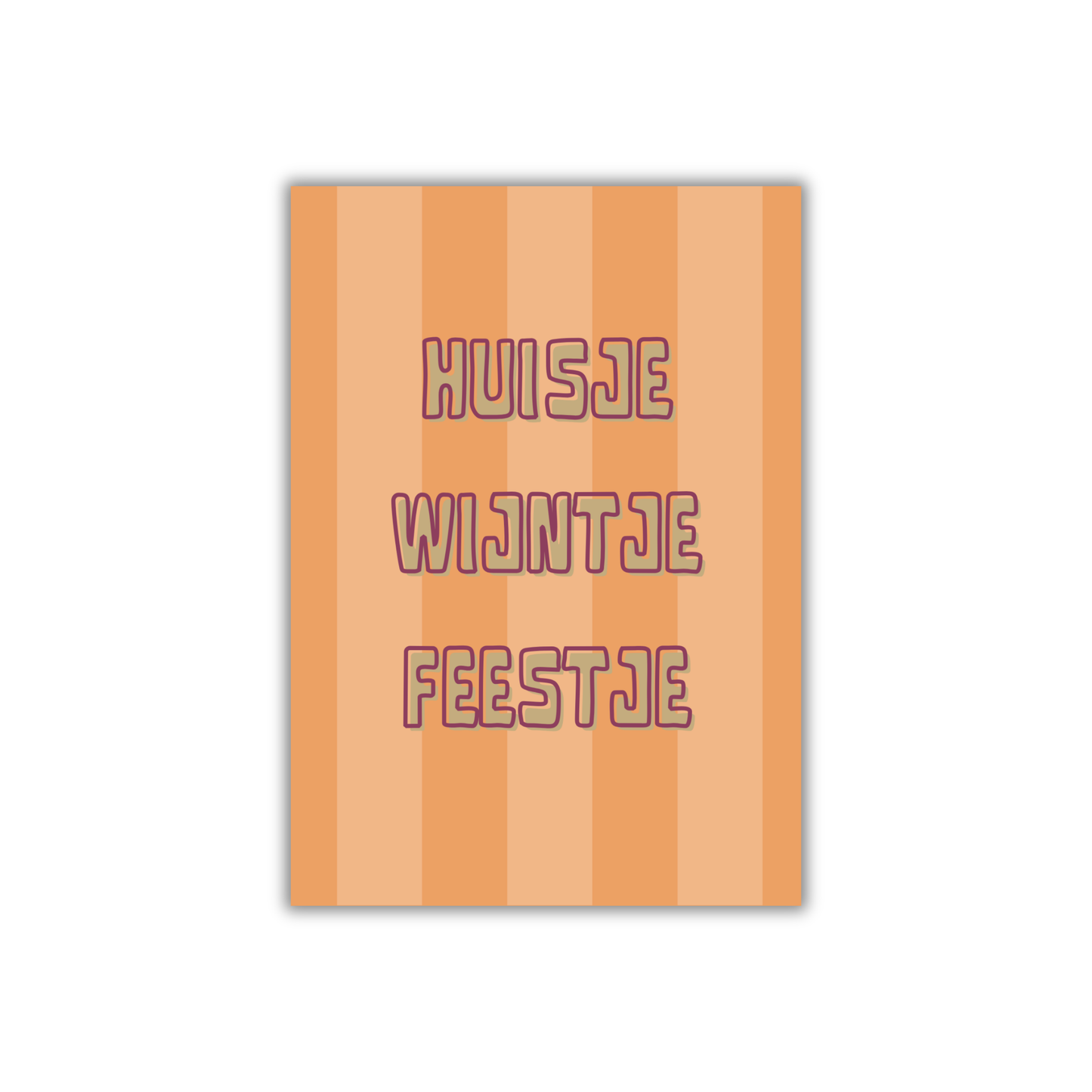 Postkaart Huisje Wijntje Feestje