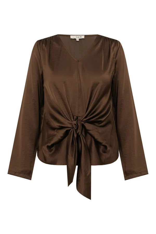 A-view Carrie Tie blouse dark Brown