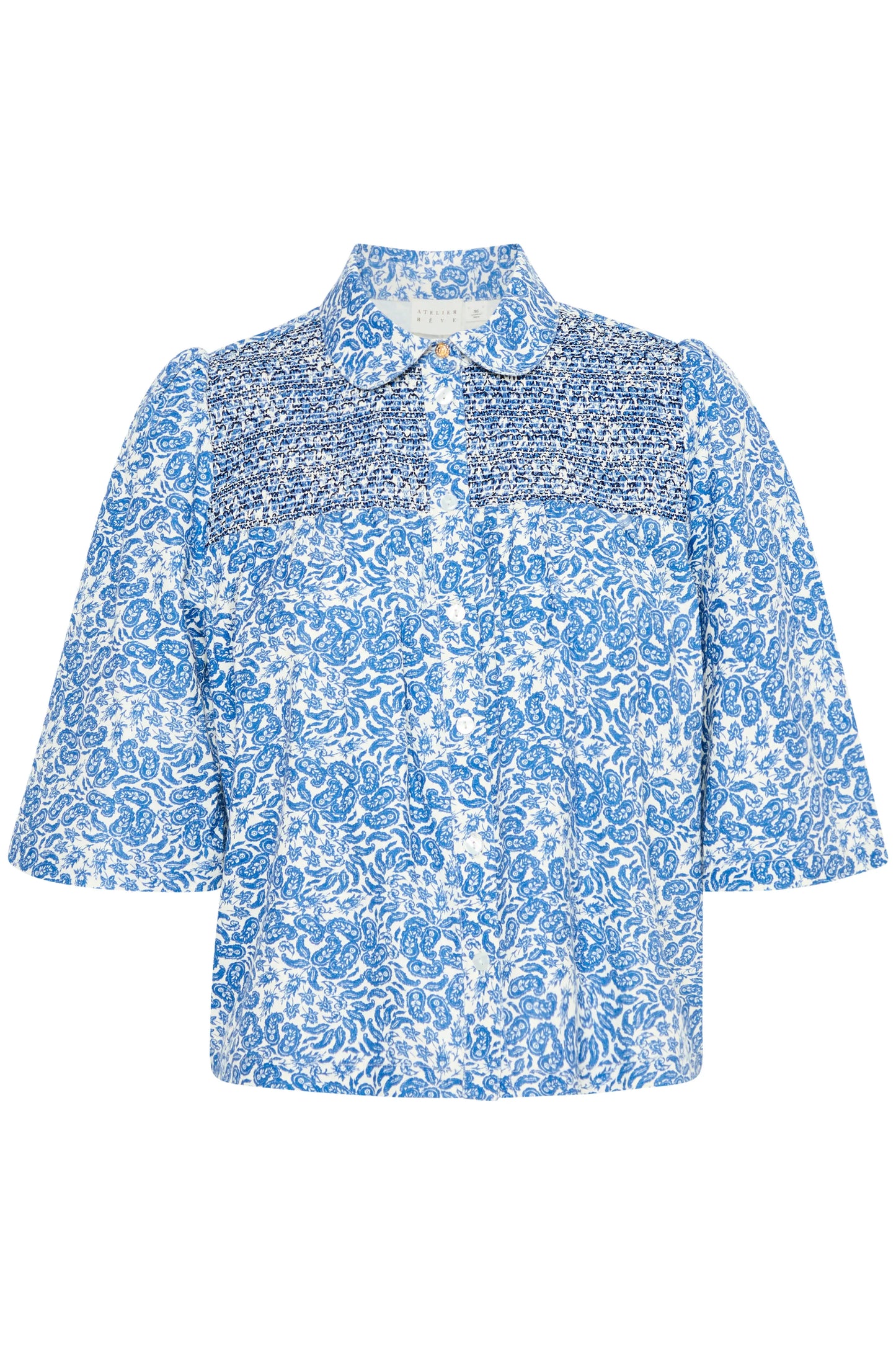 Atelier Rêve blouse bloementjesprint blauw
