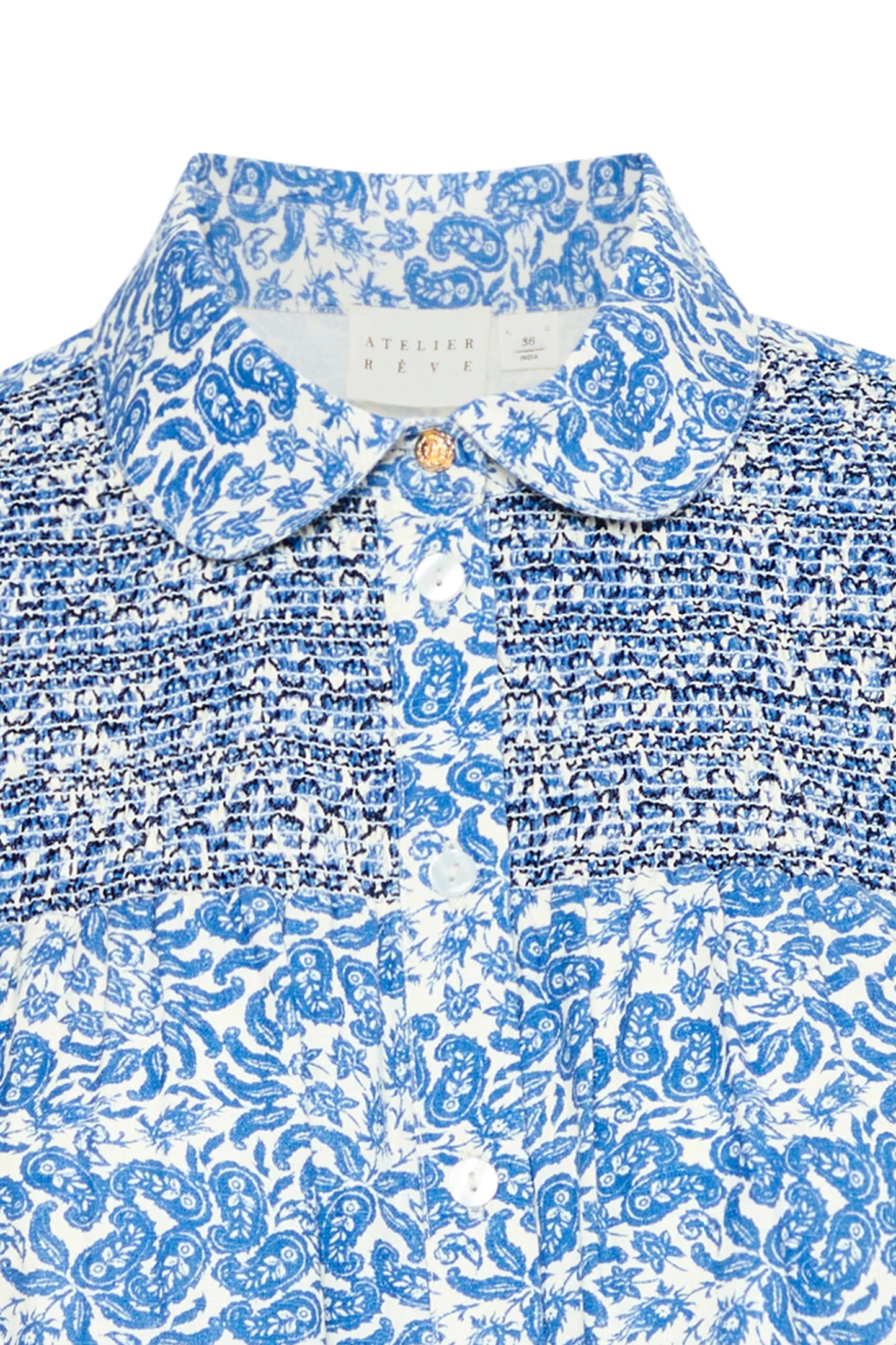 Atelier Rêve blouse bloementjesprint blauw