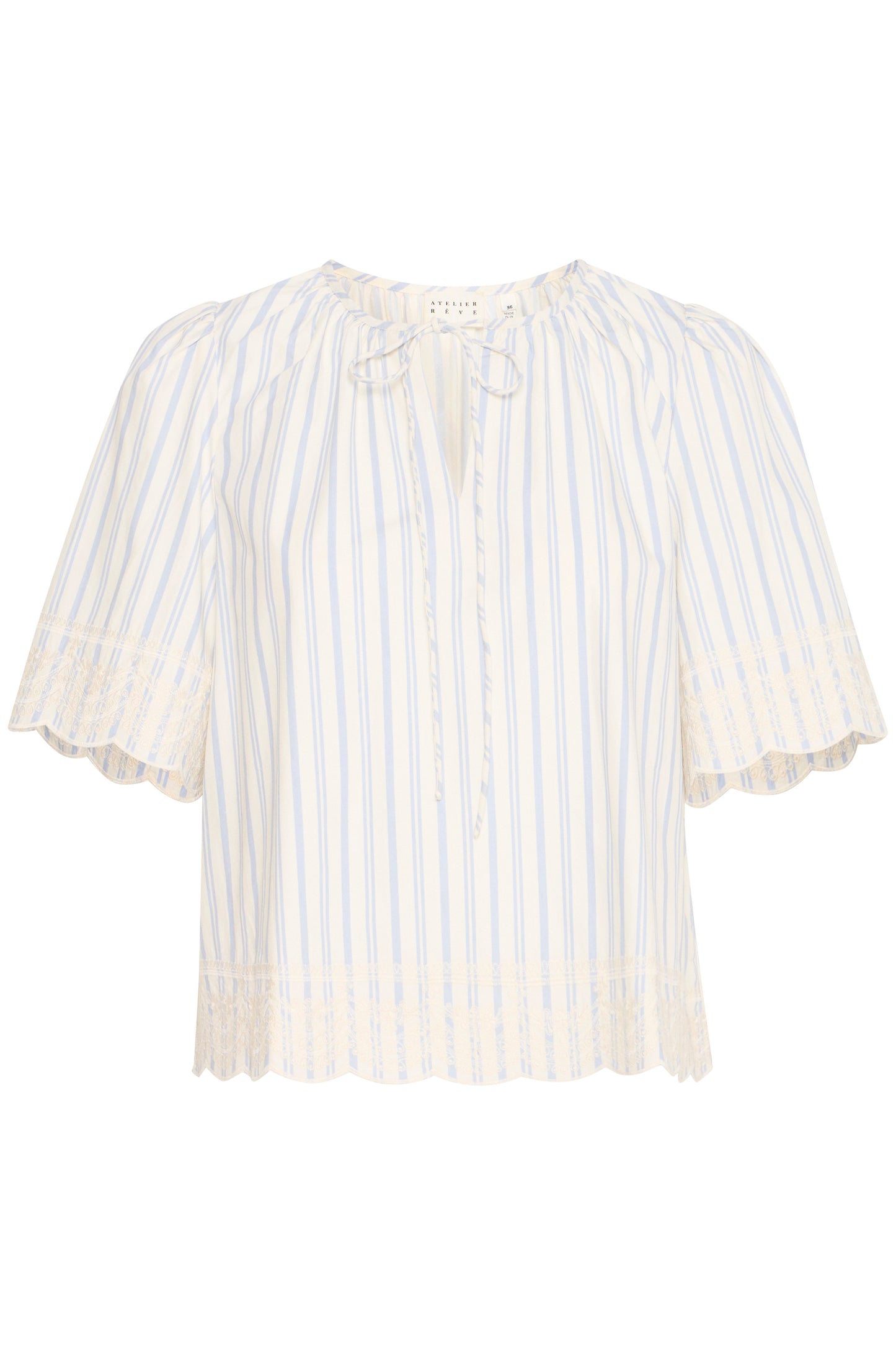 Atelier Reve blouse blauw streepje
