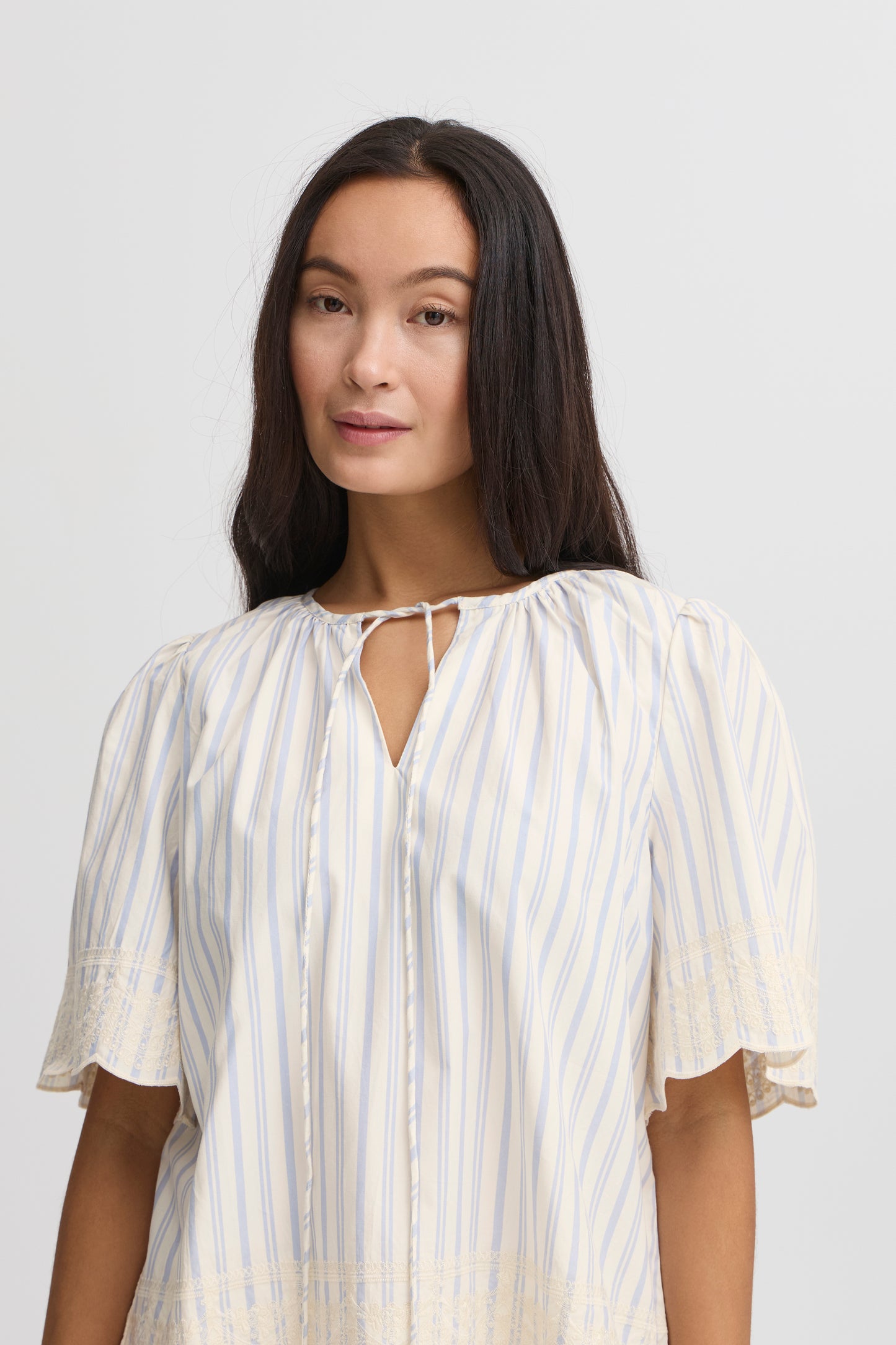 Atelier Reve blouse blauw streepje