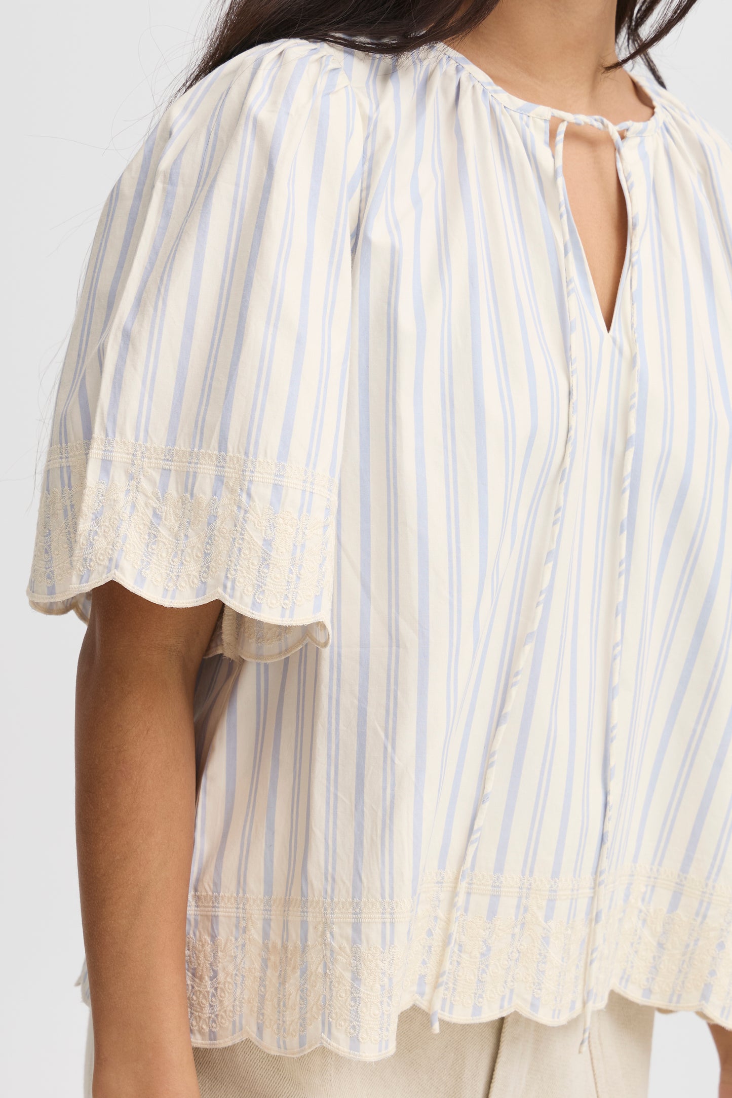 Atelier Reve blouse blauw streepje