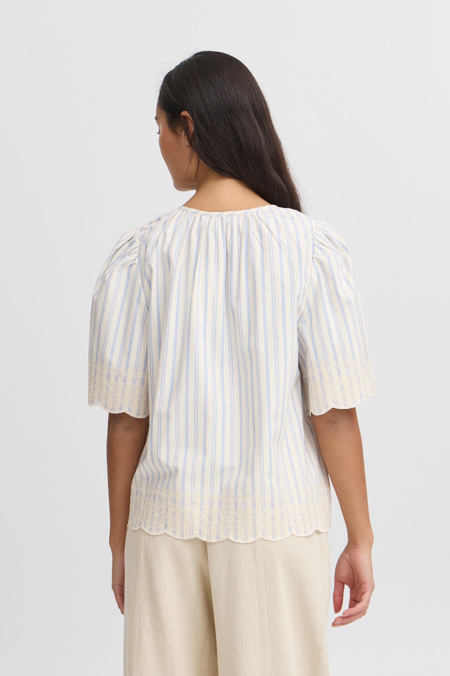 Atelier Reve blouse blauw streepje