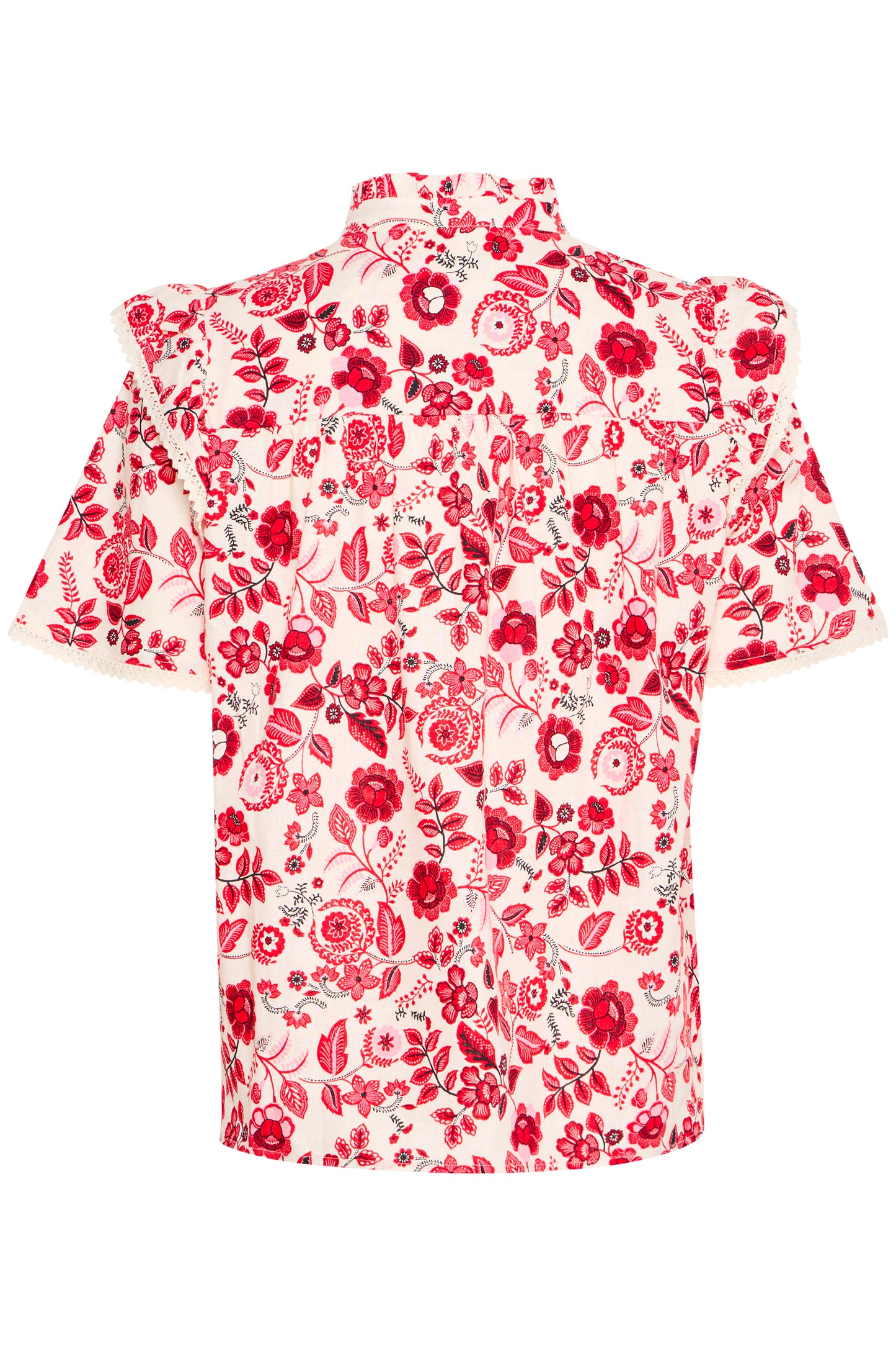 Atelier Reve blouse bloemetjesprint rood