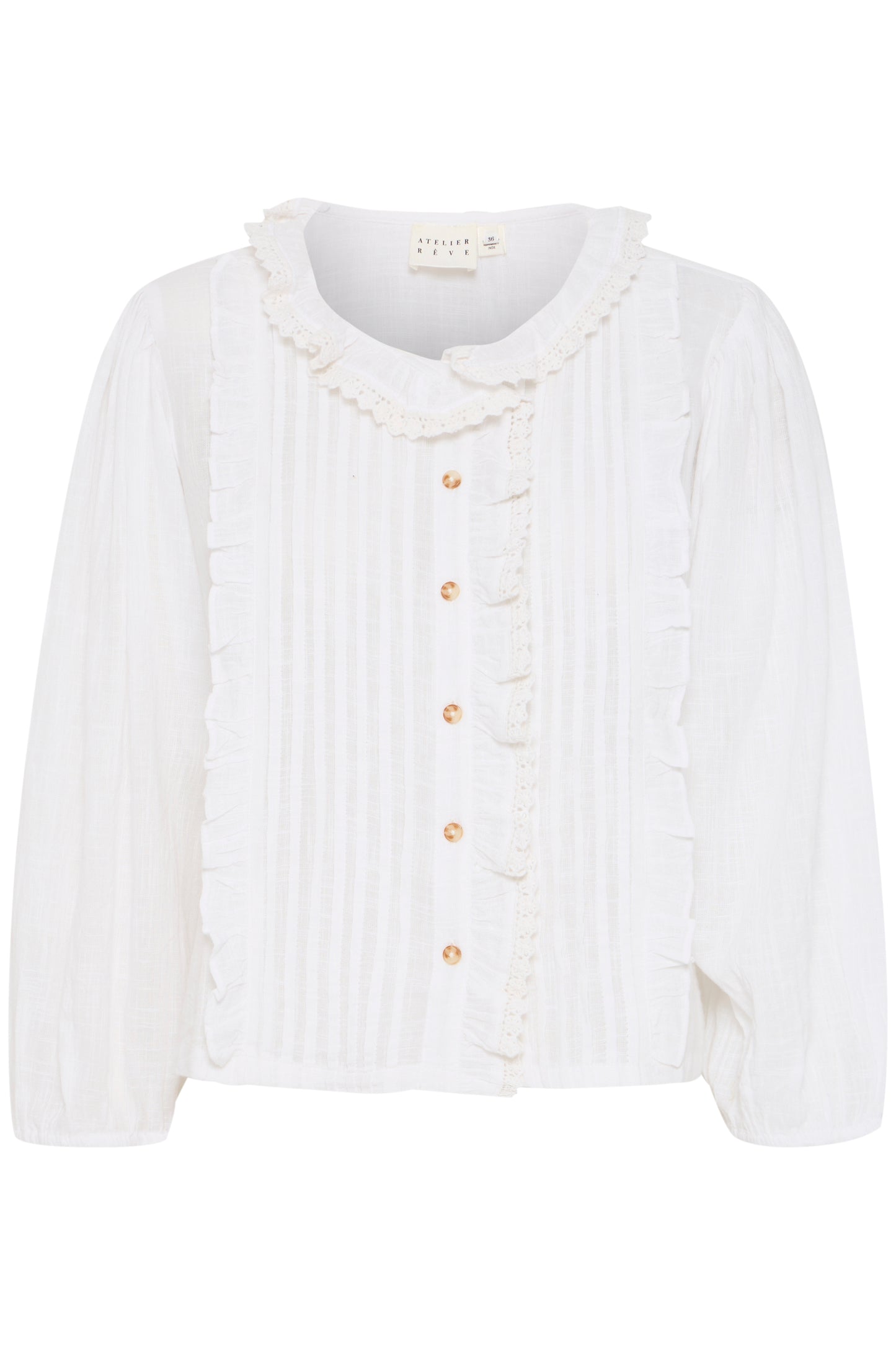 Atelier Reve blouse met kraag kant