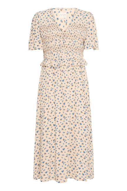 Atelier Rêve bloementjes jurk blauw