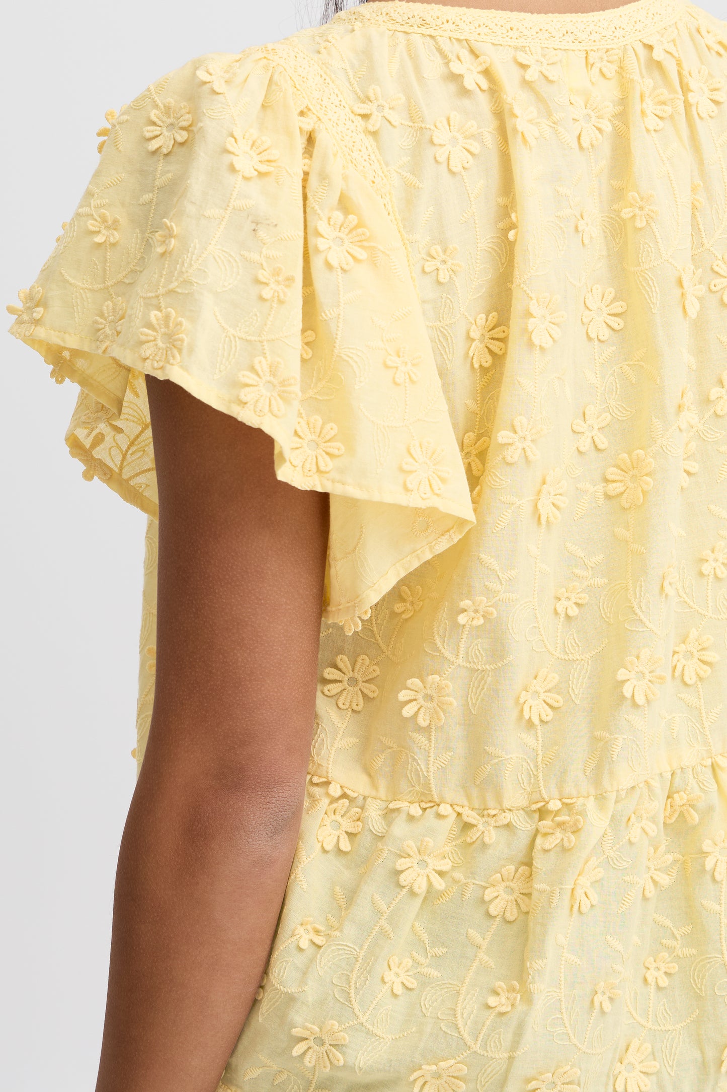 Atelier Reve blouse geel met bloemetjes