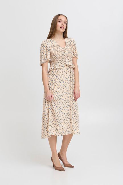 Atelier Rêve bloementjes jurk blauw