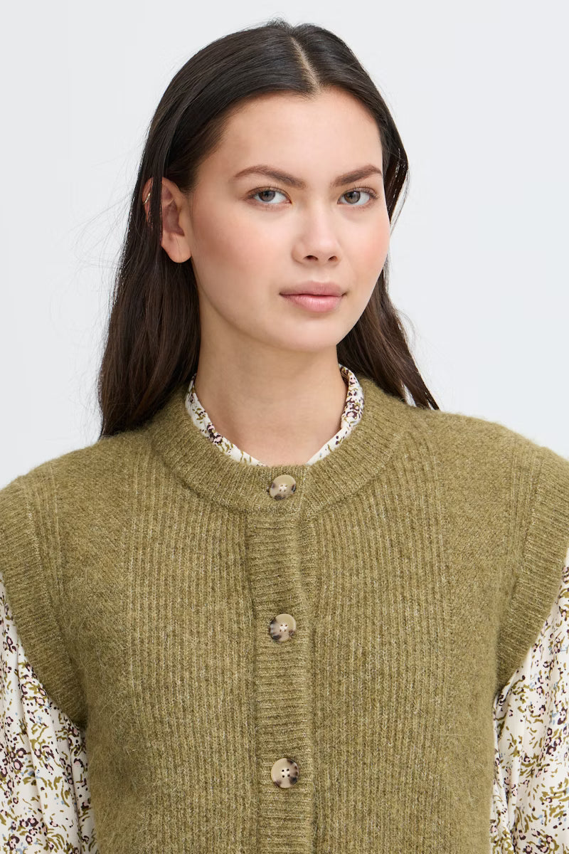 Atelier Reve IRSILVI gilet groen wol