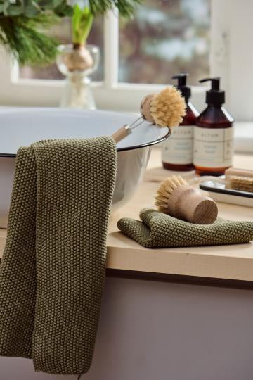 Handdoek groen Ib Laursen gebreid