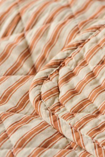 Ib Laursen quilt streep roestbruin