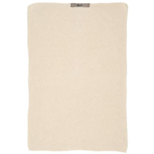 Ib Laursen handdoek gebreid naturel kleur.