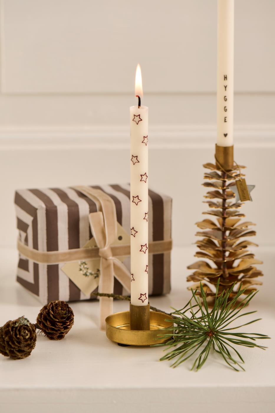 Ib Laursen kaarsje bruine sterren