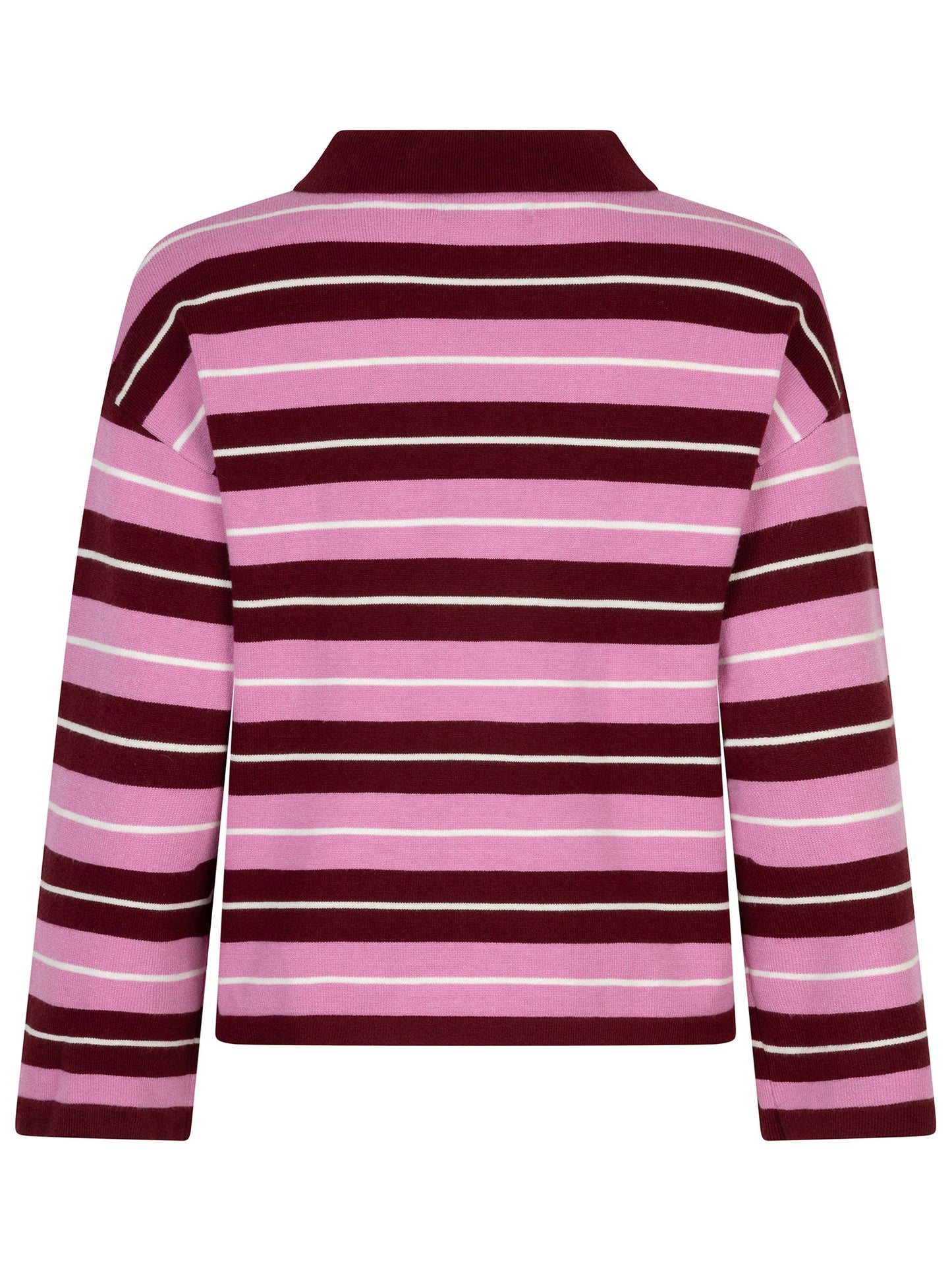 Ydence Knitted Top Balou Burgundy/pink