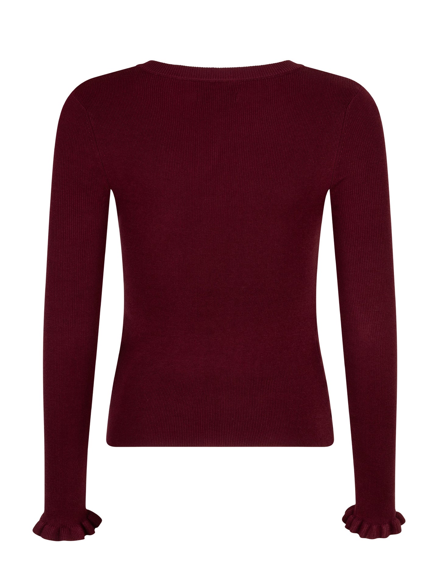 Ydence Knitted Top Shirley Burgundy