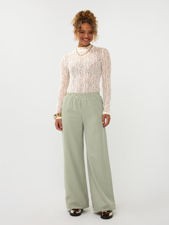 Ydence Pants Celeste green check