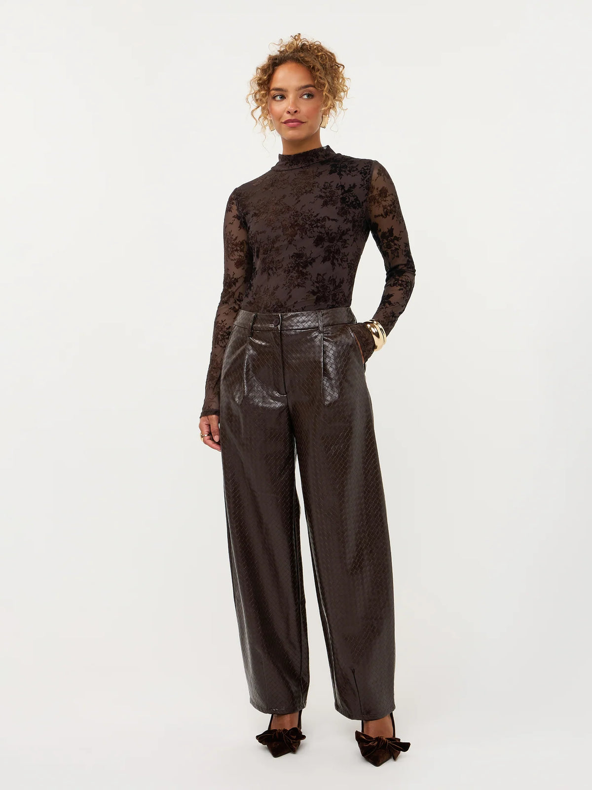Ydence Top Brandy Brown
