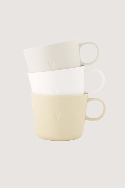 Zusss cappuccino mug heart zand