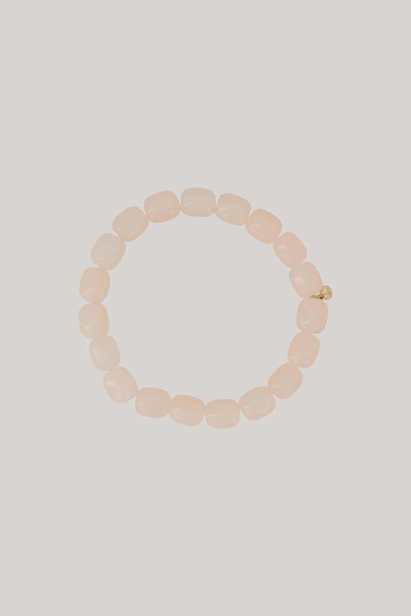 Zusss elastieken kralen armband soft pink