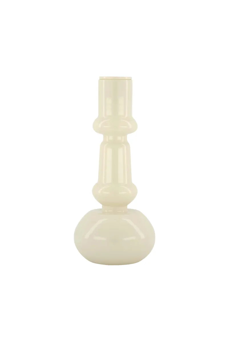 Zusss glazen kandelaar 18 cm zand