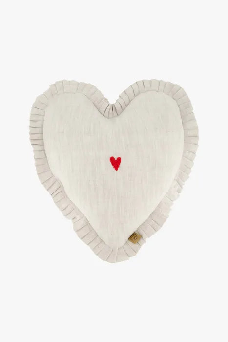 Zusss kussen hartvorm 35x40cm peper en zout/rood