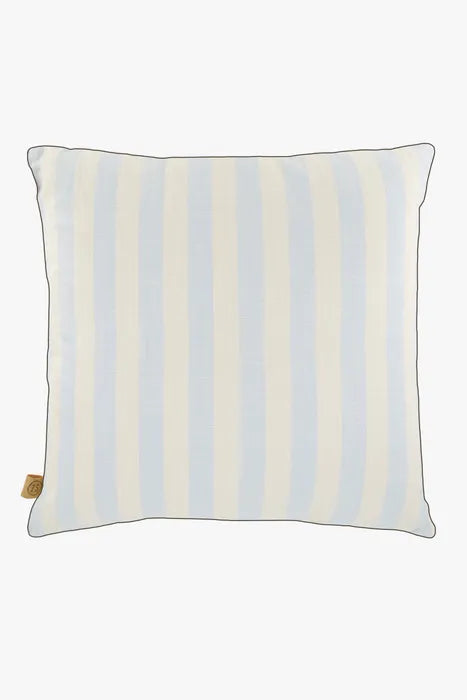 Zusss kussen hartje streep 45x45cm zand/blauw