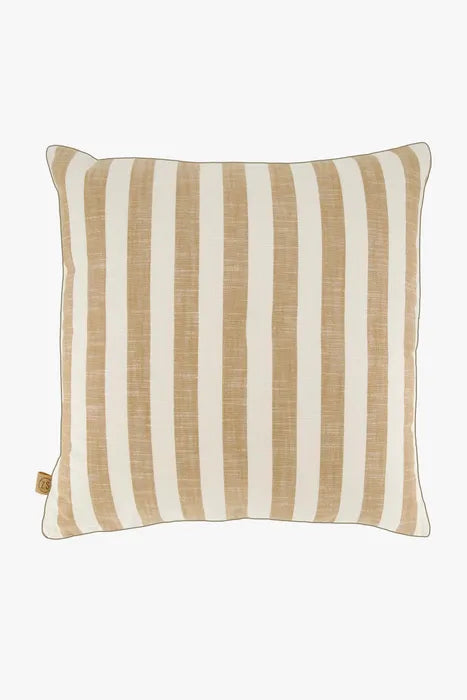 Zusss kussen hartje streep 45x45cm zand/camel