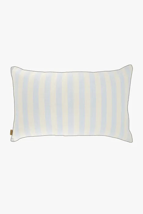Zusss kussen hartje streep 60x35cm zand/blauw