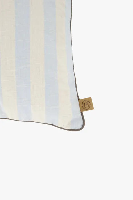 Zusss kussen hartje streep 60x35cm zand/blauw