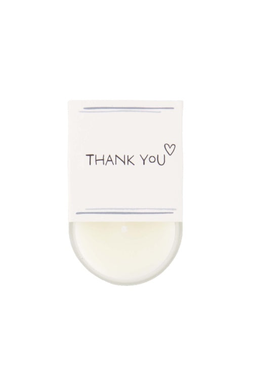 Zusss scented candle in wrap thank you