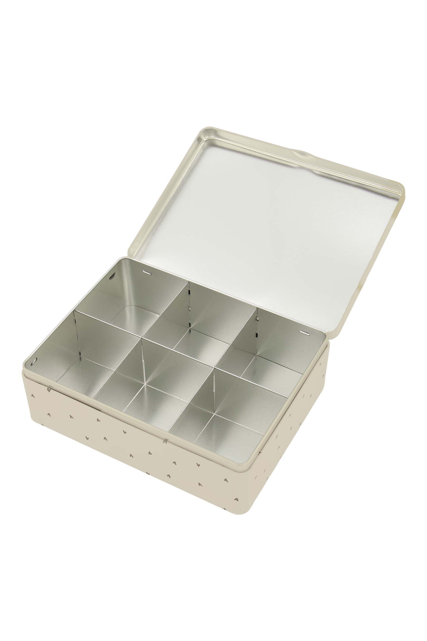 Zusss theeblik tijd hartjes wit/antracietgrijs