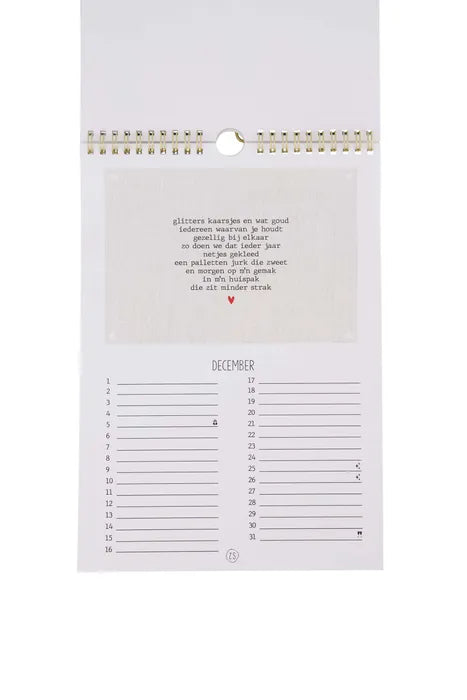 Zusss verjaardagskalender linnen