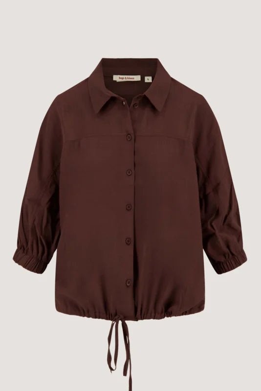 Zusss crepe marocain blouse