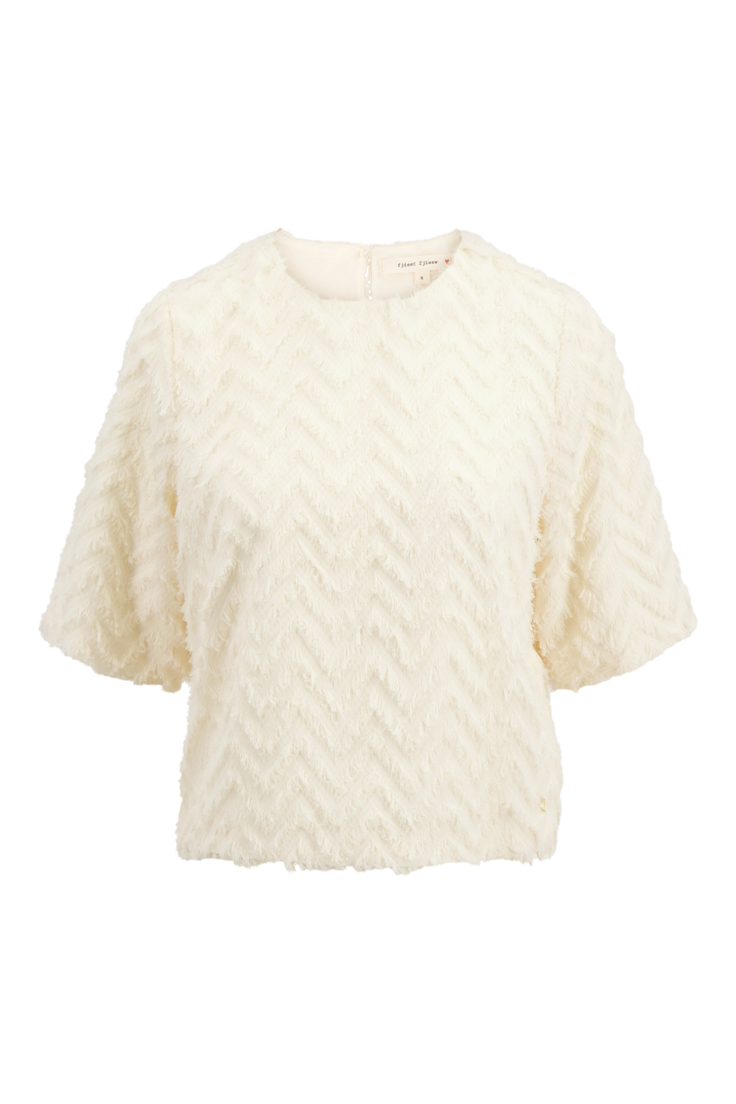 Zusss feather jacquard top