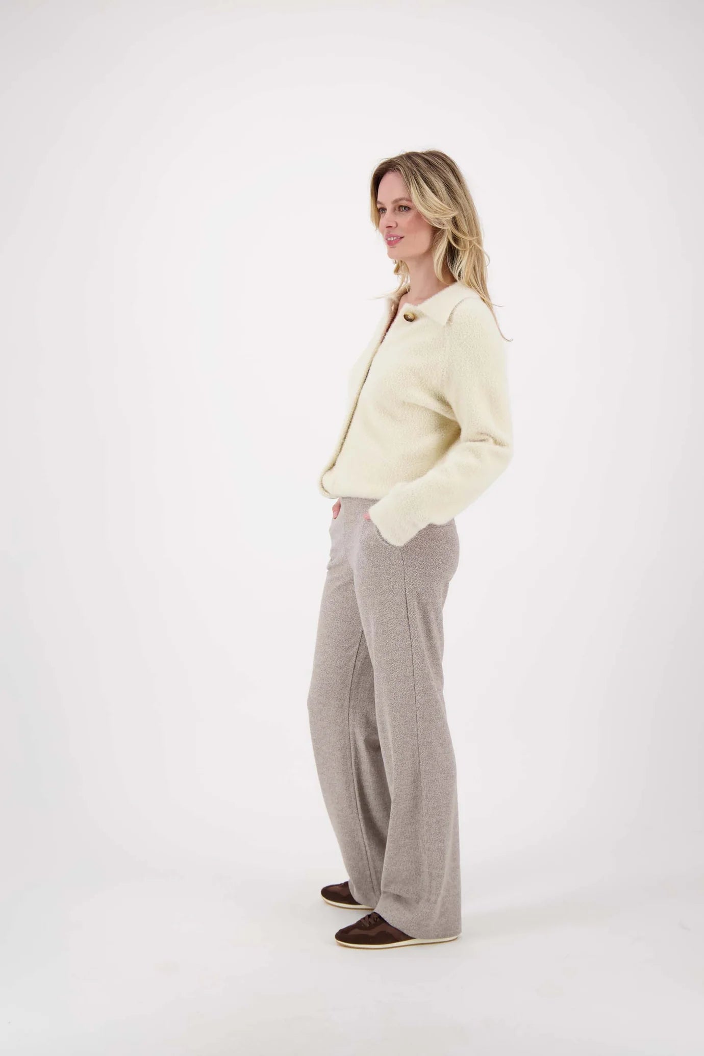 Zusss jacquard broek twee kleurig