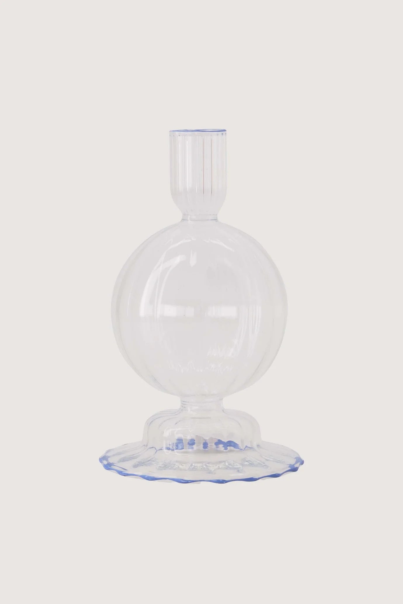 Zusss kandelaar glas bolling ribbel