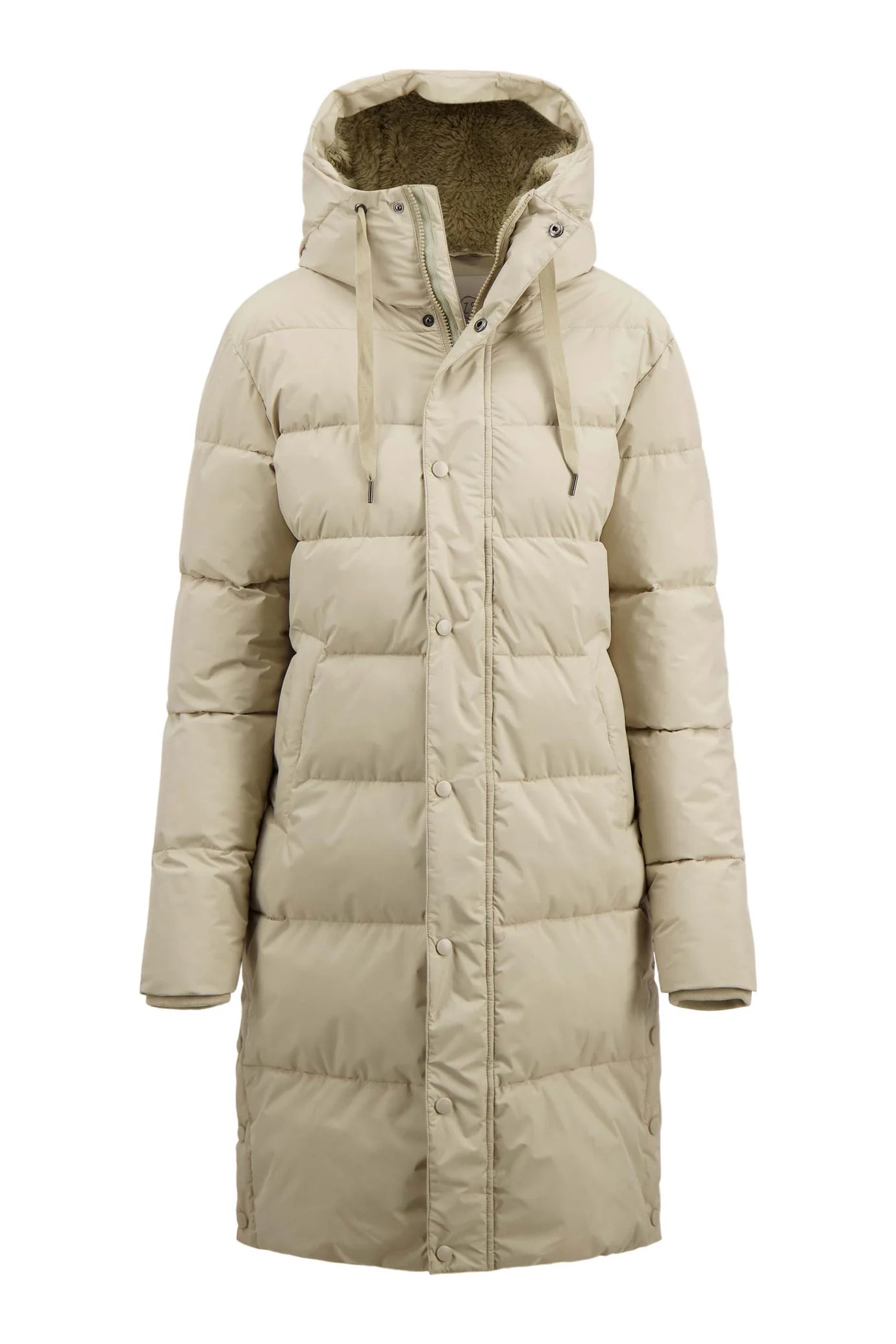 Zusss lange bubblecoat met teddy details