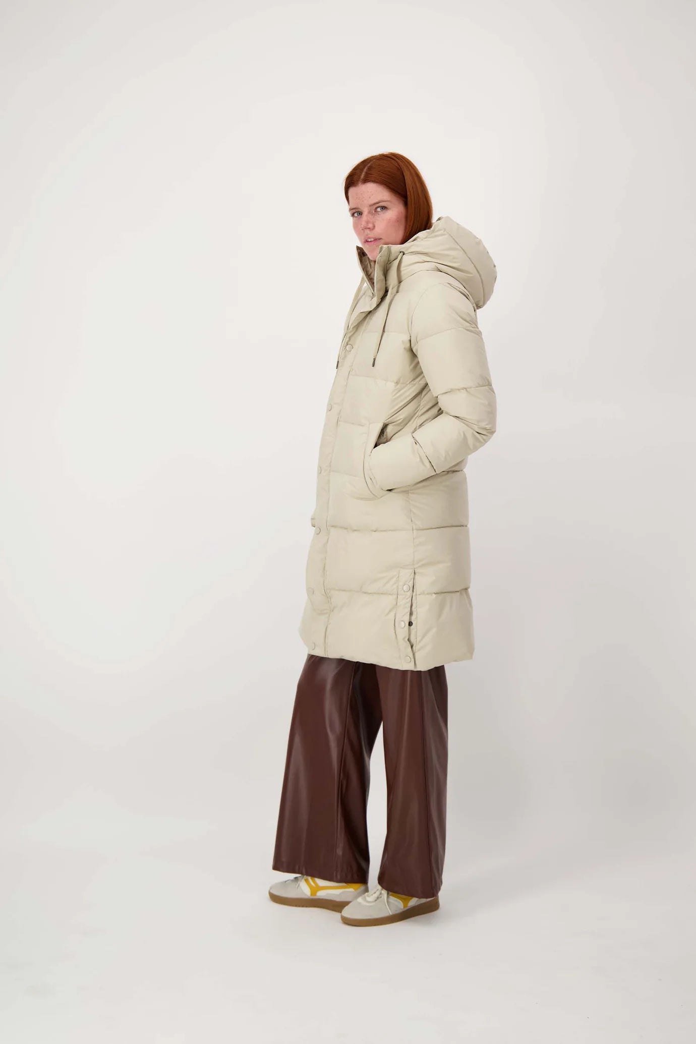 Zusss lange bubblecoat met teddy details