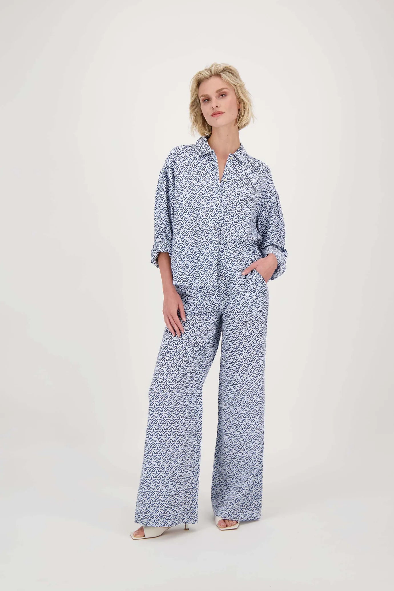 Zusss print broek wijd model