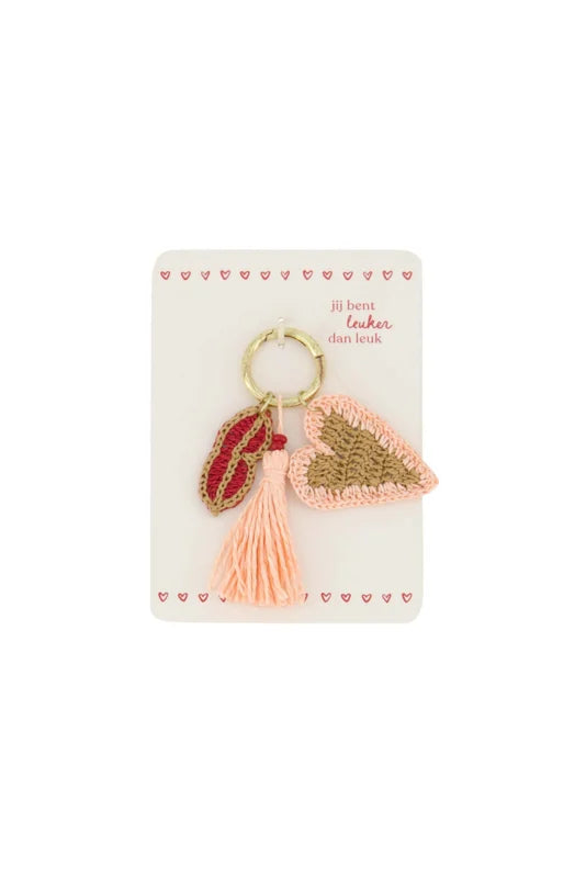 Zusss sleutelhanger hartje multicolor