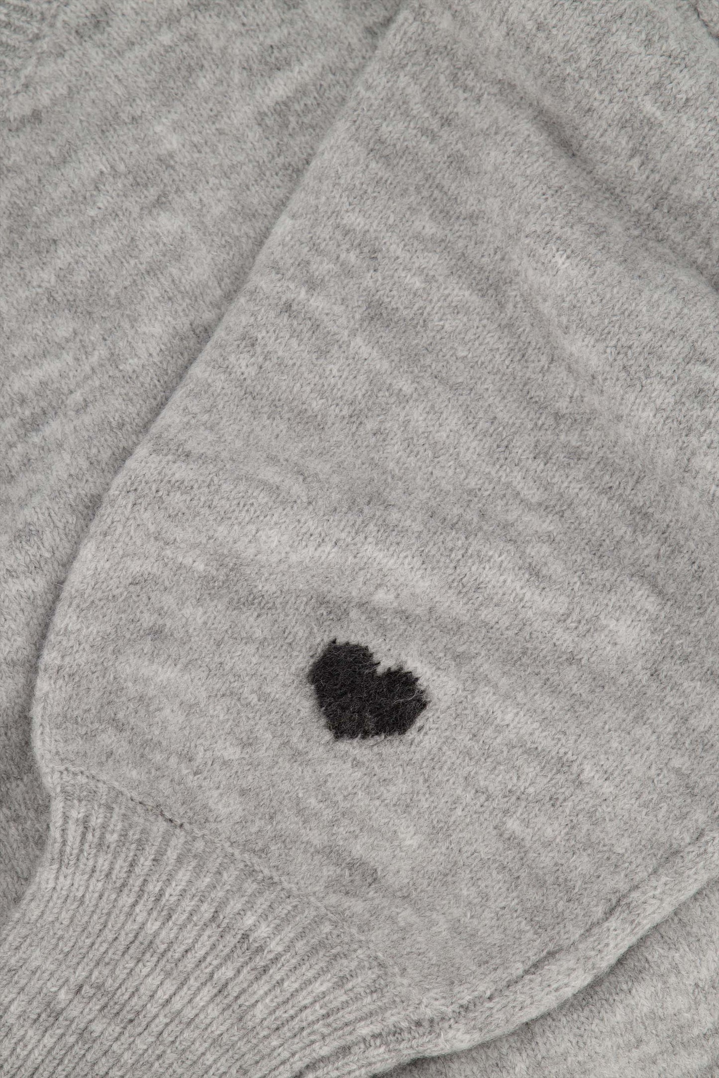 Zusss trui met hartje detail middengrijs