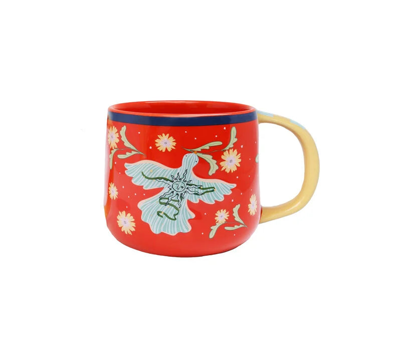All the luck in the world - Mok rood met vogel