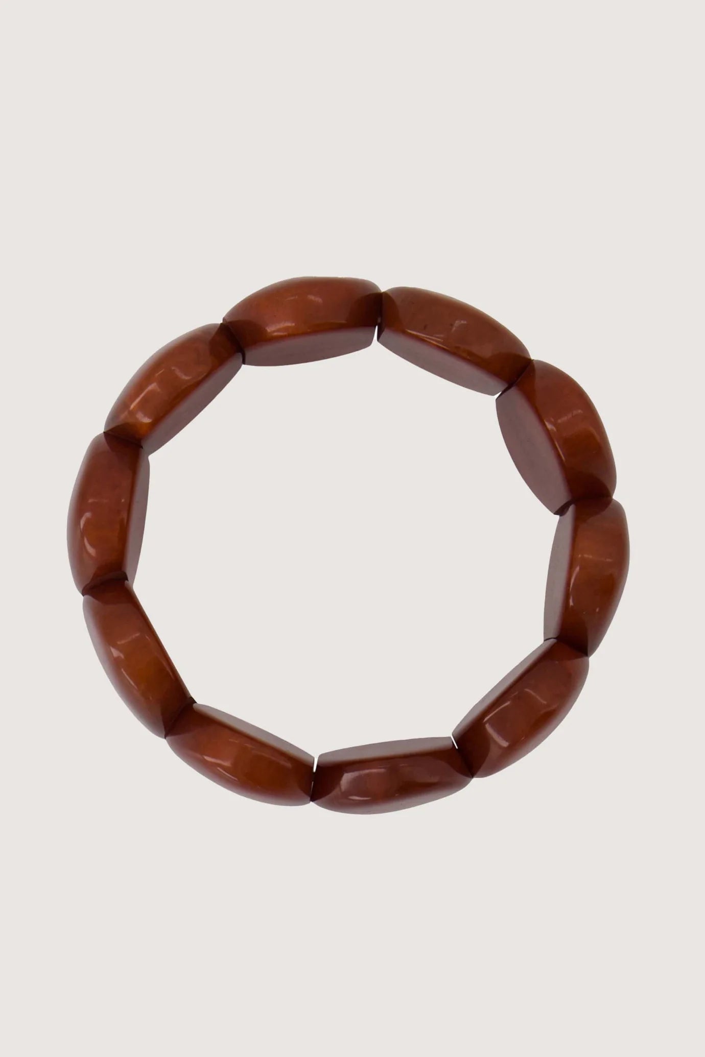 Zusss armband van kralen elastiek brown